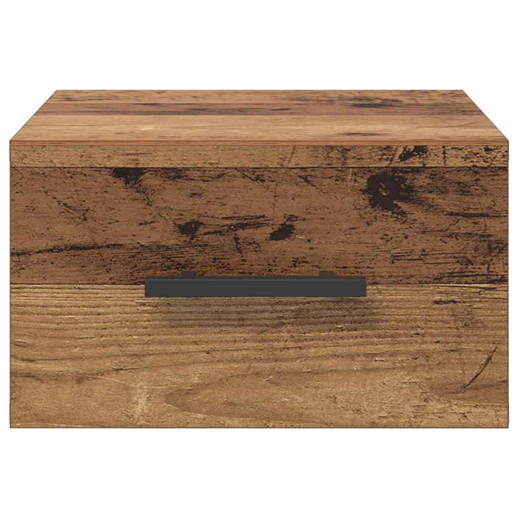 Nachttisch Wandmontiert Altholz 35 x 35 x 20 cm Holzwerkstoff