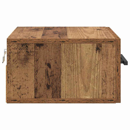 Nachttisch Wandmontiert Altholz 35 x 35 x 20 cm Holzwerkstoff