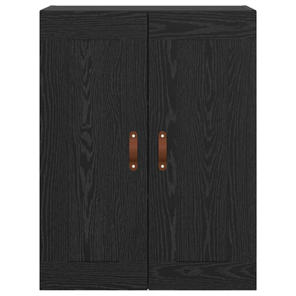 Wandschrank Schwarz Eichen-Optik 69,5 x 34 x 90 cm