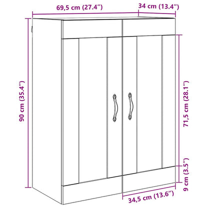 Wandschrank Altholz 69,5 x 34 x 90 cm Holzwerkstoff