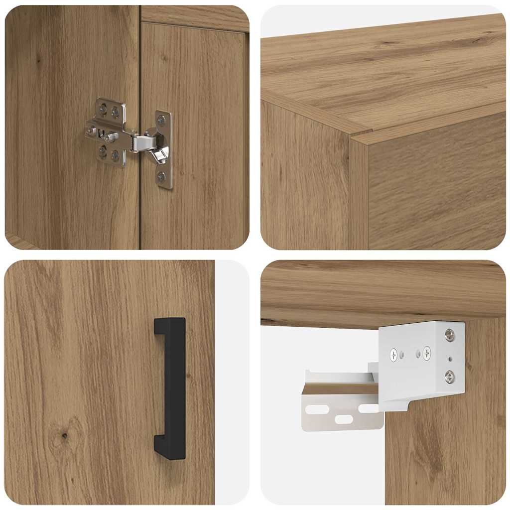 Wandschrank Artisan-Eiche 69,5 x 34 x 90 cm Holzwerkstoff