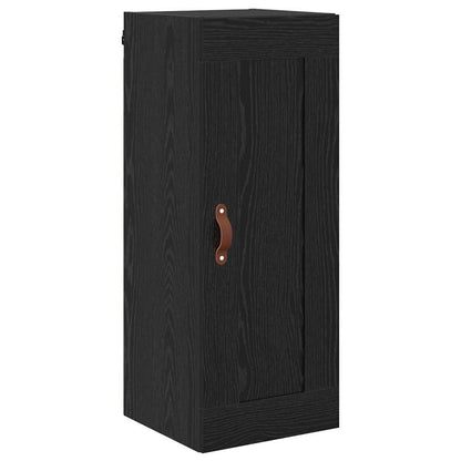 Wandschrank Schwarz Eichen-Optik 34,5 x 34 x 90 cm