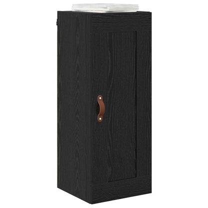 Wandschrank Schwarz Eichen-Optik 34,5 x 34 x 90 cm