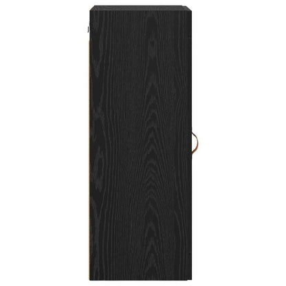 Wandschrank Schwarz Eichen-Optik 34,5 x 34 x 90 cm