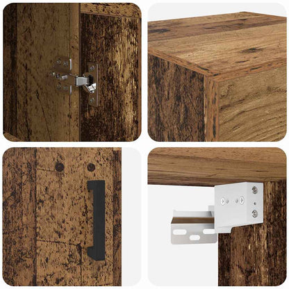 Wandschrank Altholz 34,5 x 34 x 90 cm Holzwerkstoff