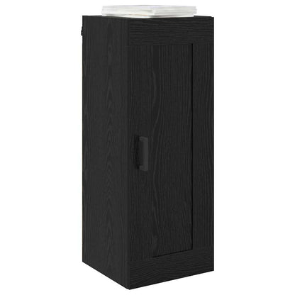 Wandschrank Schwarz Eichen-Optik 34,5 x 34 x 90 cm