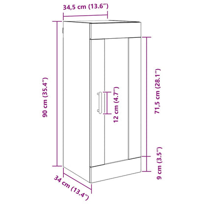 Wandschrank Altholz 34,5 x 34 x 90 cm Holzwerkstoff