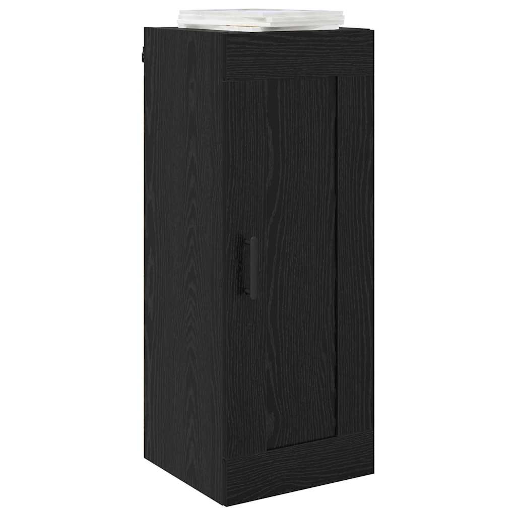 Wandschrank Schwarz Eichen-Optik 34,5 x 34 x 90 cm