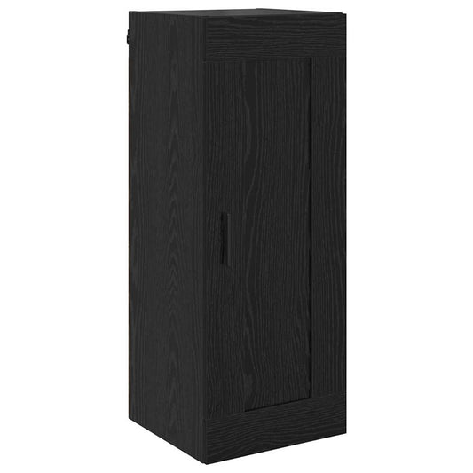 Wandschrank Schwarz Eichen-Optik 34,5 x 34 x 90 cm