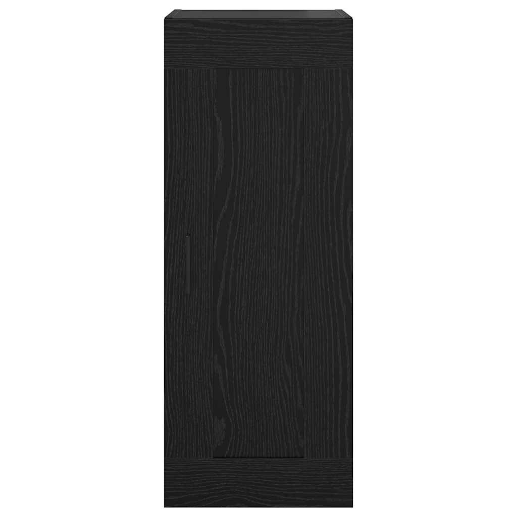 Wandschrank Schwarz Eichen-Optik 34,5 x 34 x 90 cm