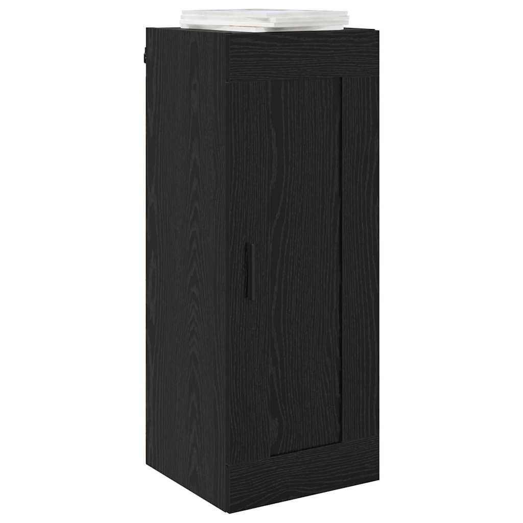 Wandschrank Schwarz Eichen-Optik 34,5 x 34 x 90 cm