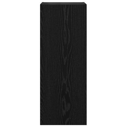 Wandschrank Schwarz Eichen-Optik 34,5 x 34 x 90 cm