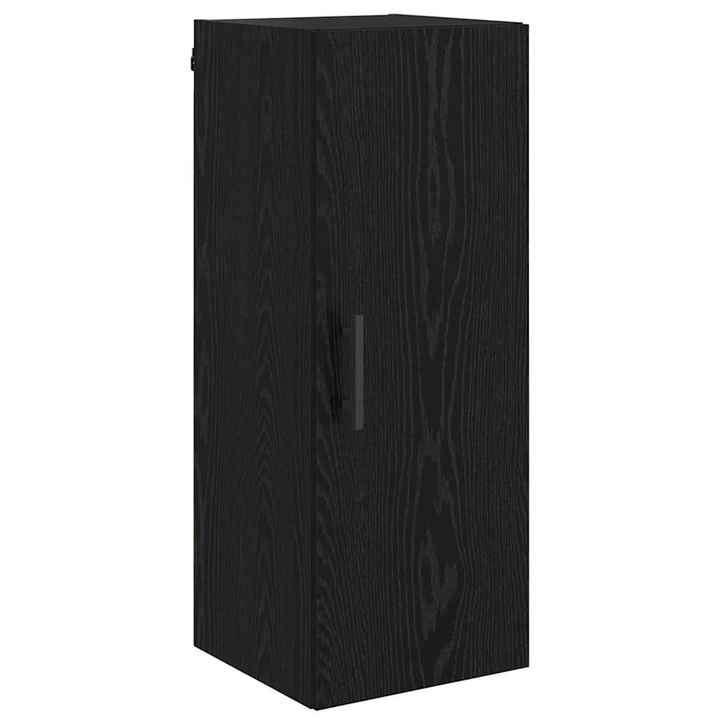 Wandschrank Schwarz Eichen-Optik 34,5 x 34 x 90 cm