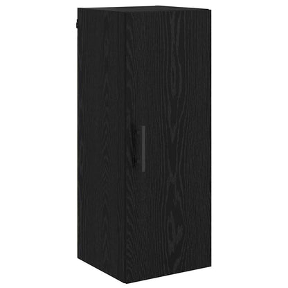 Wandschrank Schwarz Eichen-Optik 34,5 x 34 x 90 cm