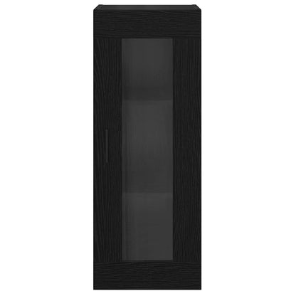 Wandschrank Schwarz Eichen-Optik 34,5 x 34 x 90 cm