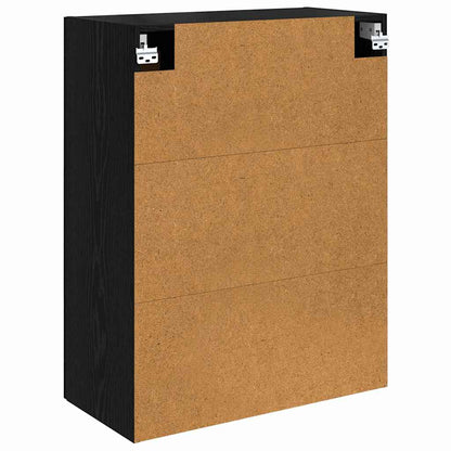 Wandschrank Schwarz Eichen-Optik 69,5 x 34 x 90 cm