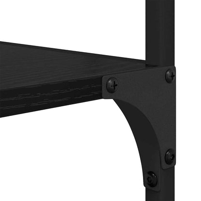 Bücherregal Schwarz Eichen-Optik 50 x 33 x 153 cm Holzwerkstoff