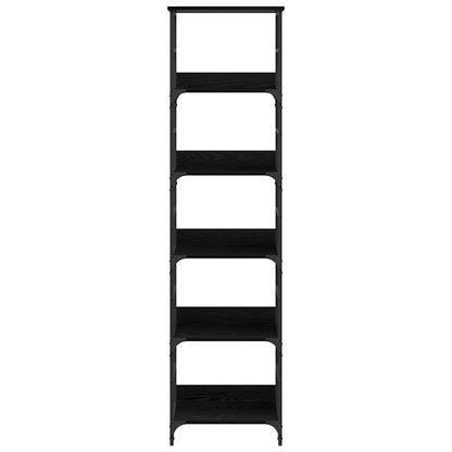 Bücherregal Schwarz Eichen-Optik 50 x 33 x 188,5 cm