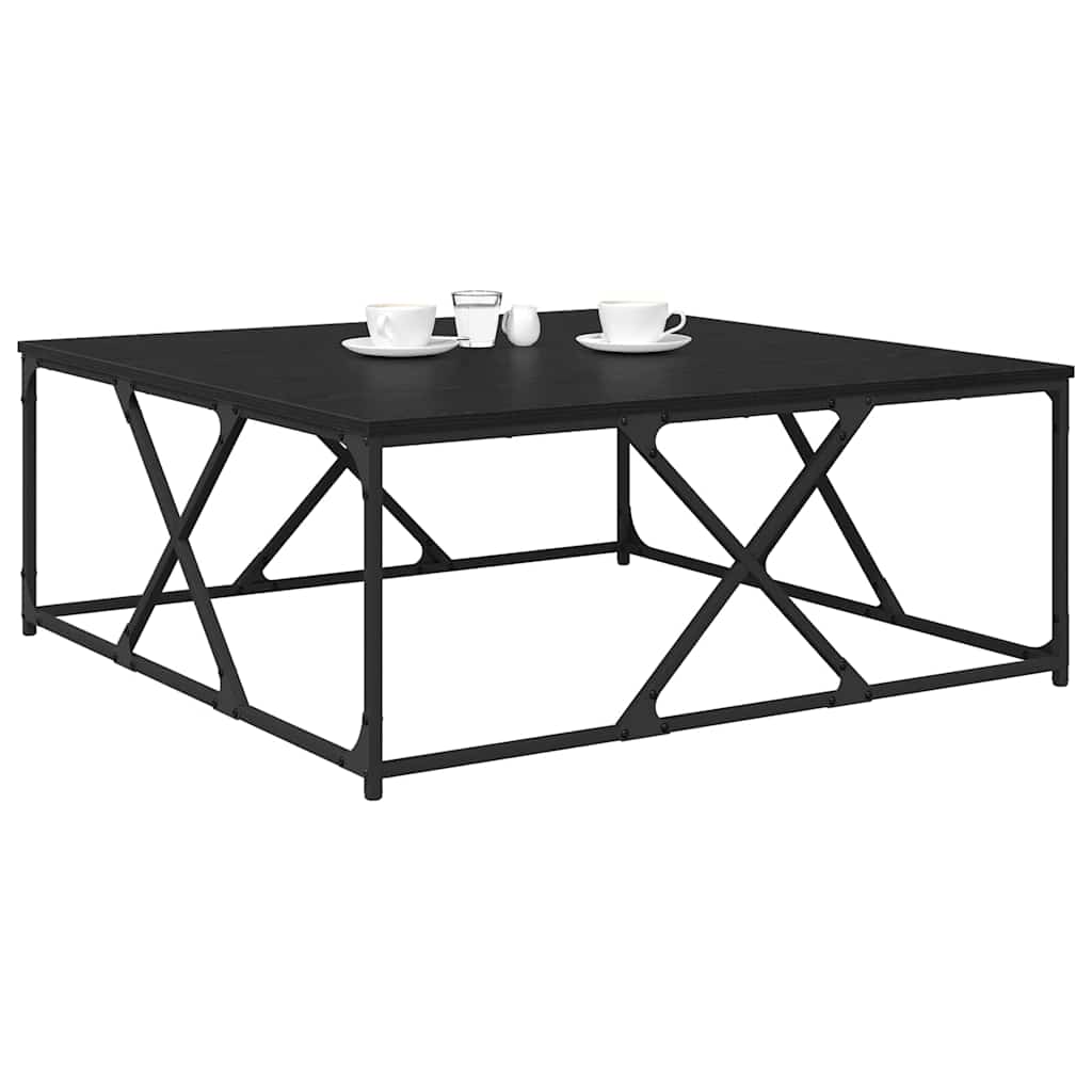 Couchtisch Schwarz Eichen-Optik 100 x 100 x 40 cm Holzwerkstoff