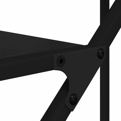 Bücherregal Schwarz Eichen-Optik 91 x 36 x 176 cm Holzwerkstoff