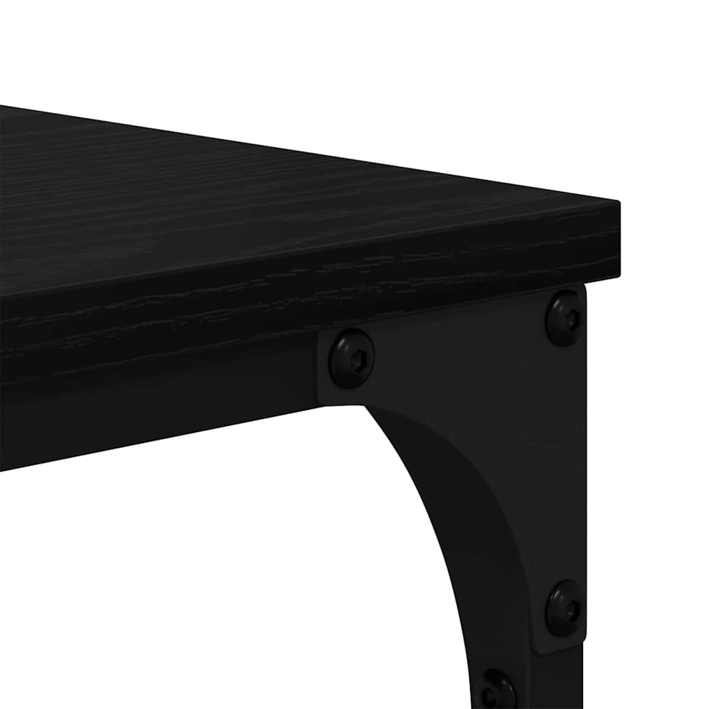 Bücherregal Schwarz Eichen-Optik 91 x 36 x 176 cm Holzwerkstoff