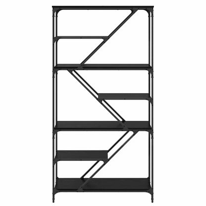 Bücherregal Schwarz Eichen-Optik 91 x 36 x 176 cm Holzwerkstoff