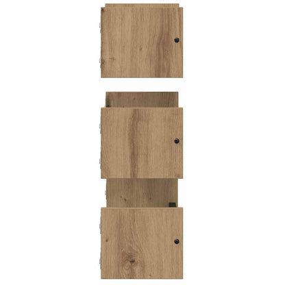 Wandregal-Set 3 pcs Artisan-Eiche 40x16x14cm Holzwerkstoff