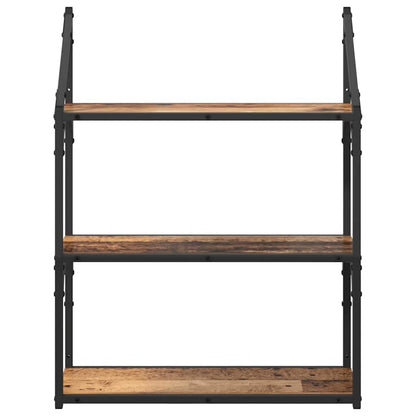 Wandregal mit Regal Altholz 60 x 21 x 78,5 cm Holzwerkstoff