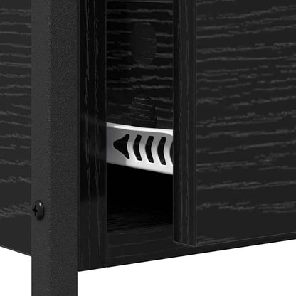 Konsolentisch Schwarz Eichen-Optik 100 x 39 x 78,5 cm