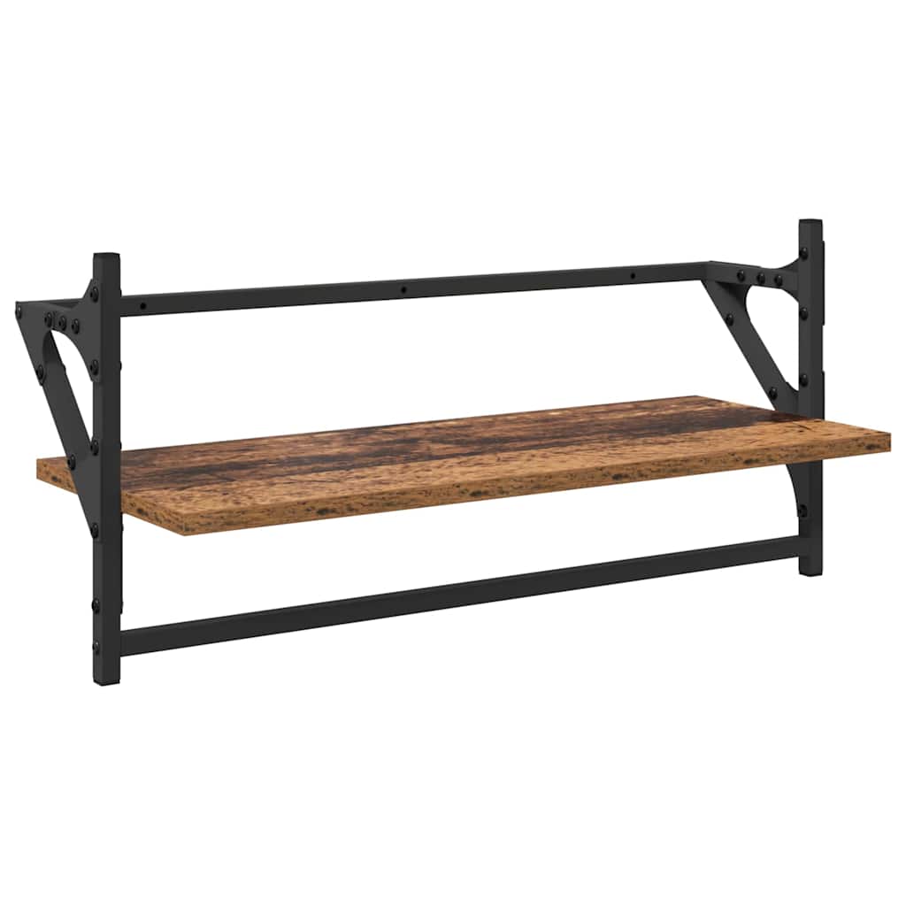 Wandregal-Set 6 pcs Altholz 100 x 25 x 30 cm Holzwerkstoff