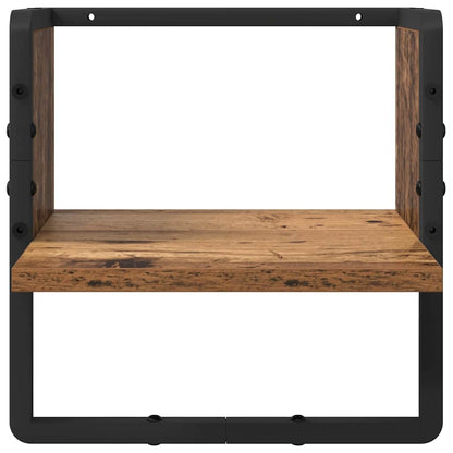 Wandregal-Set 4 pcs Altholz 65 x 25 x 30 cm Holzwerkstoff