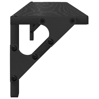 Wandregale 2 pcs Schwarz Eichen-Optik 60 x 15 x 15,5 cm