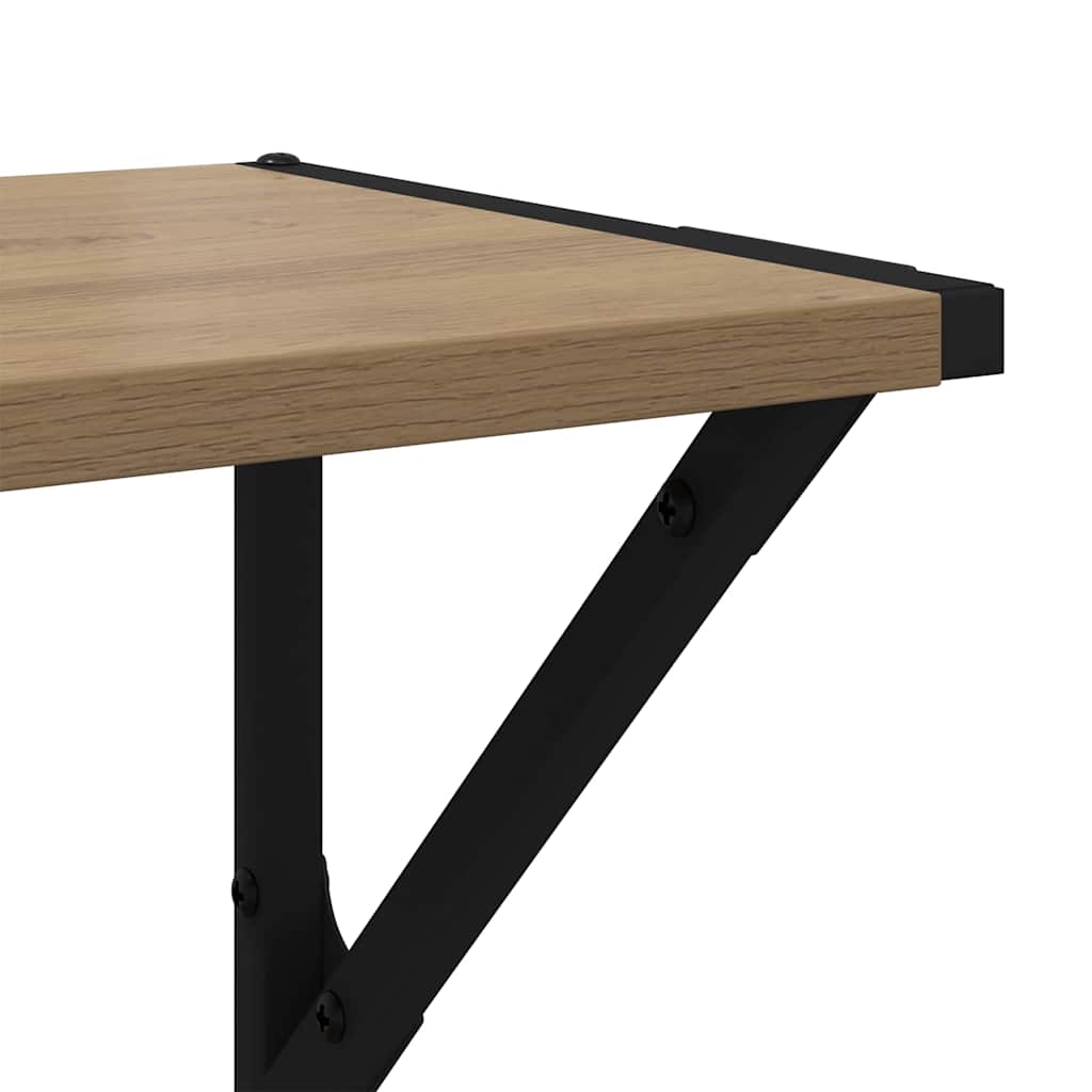 Wandregale 2 pcs Artisan-Eiche 60 x 25 x 25,5 cm Holzwerkstoff