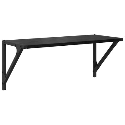 Wandregale 2 pcs Schwarz Eichen-Optik 60 x 25 x 25,5 cm