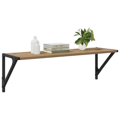 Wandregale 2 pcs Artisan-Eiche 80 x 25 x 25,5 cm Holzwerkstoff