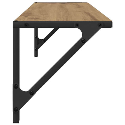 Wandregale 2 pcs Artisan-Eiche 80 x 25 x 25,5 cm Holzwerkstoff