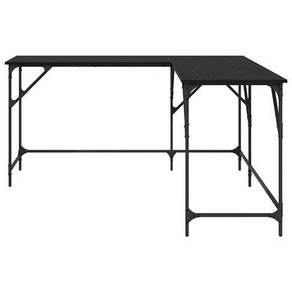 Schreibtisch Schwarz Eichen-Optik 149 x 149 x 75 cm