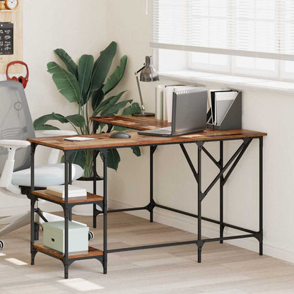 Schreibtisch Altholz 139 x 139 x 75 cm Holzwerkstoff