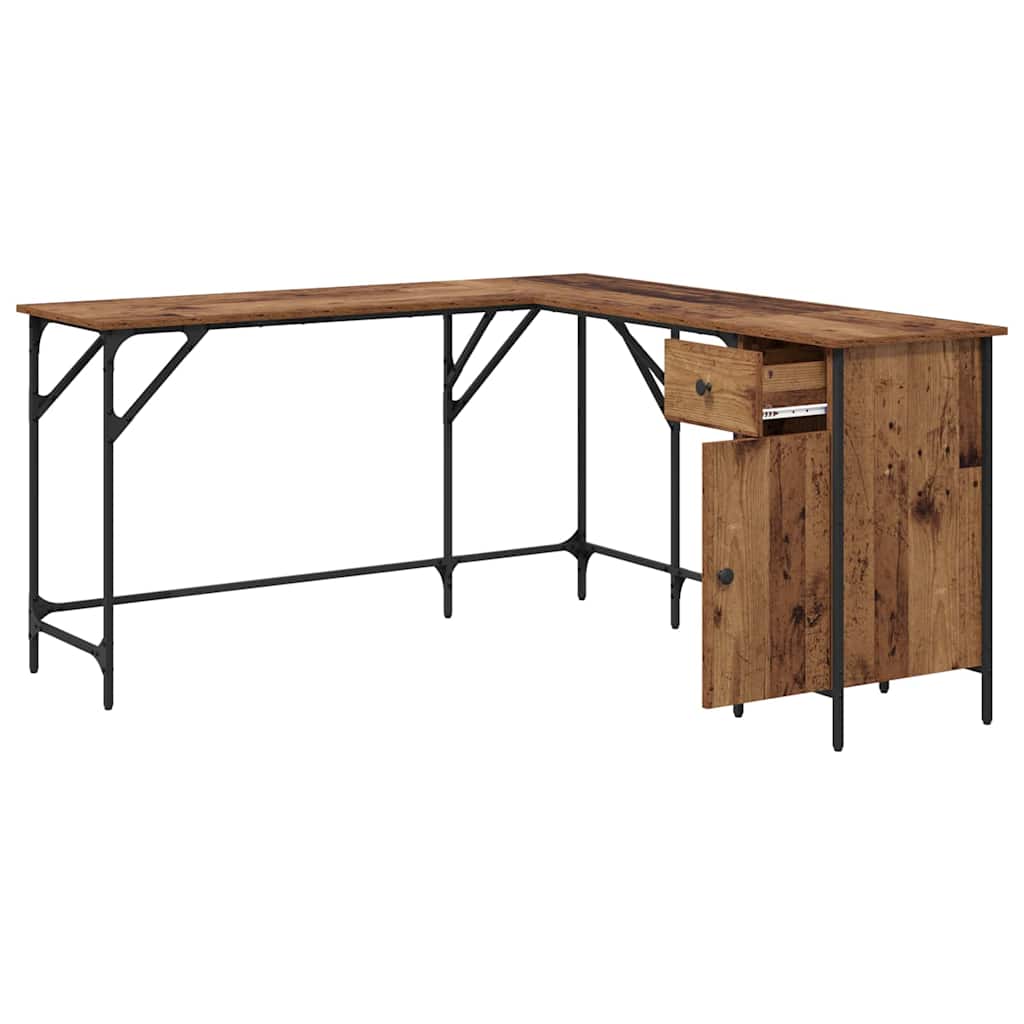 Schreibtisch Altholz 141 x 141 x 75 cm Holzwerkstoff