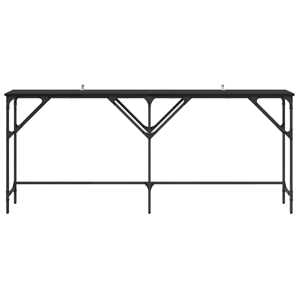 Konsolentisch Schwarz Eichen-Optik 180 x 30 x 75 cm