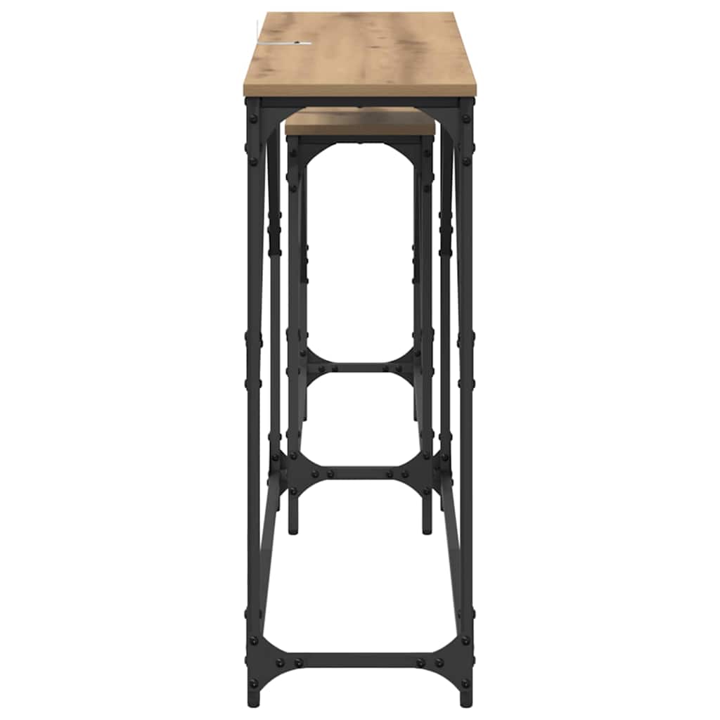 Konsolentisch 2 pcs Artisan-Eiche 100 x 28 x 75 cm