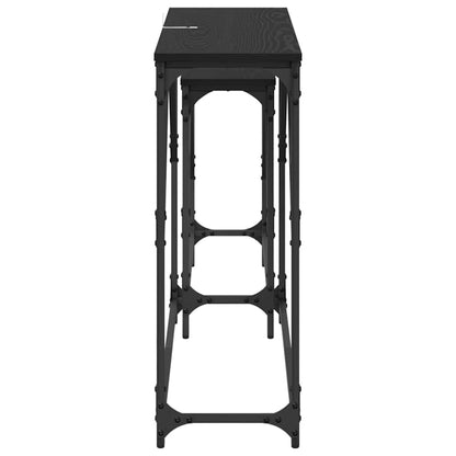 Konsolentisch 2 pcs Schwarz Eichen-Optik 100 x 28 x 75 cm