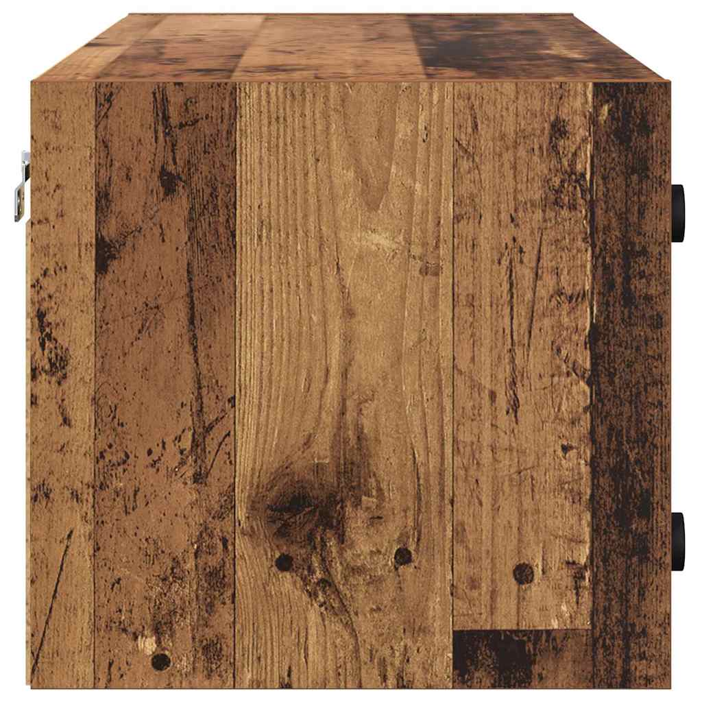 Wandschrank Wandmontiert Altholz 102 x 37 x 35 cm Holzwerkstoff