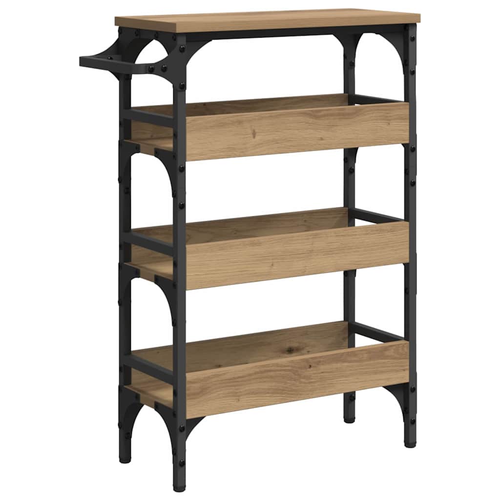 Küchentrolley Artisan-Eiche 53 x 20 x 76 cm Holzwerkstoff