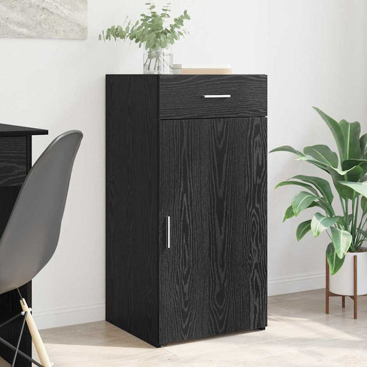 Sideboard Schwarz Eichen-Optik 42.5 x 40 x 93 cm Holzwerkstoff