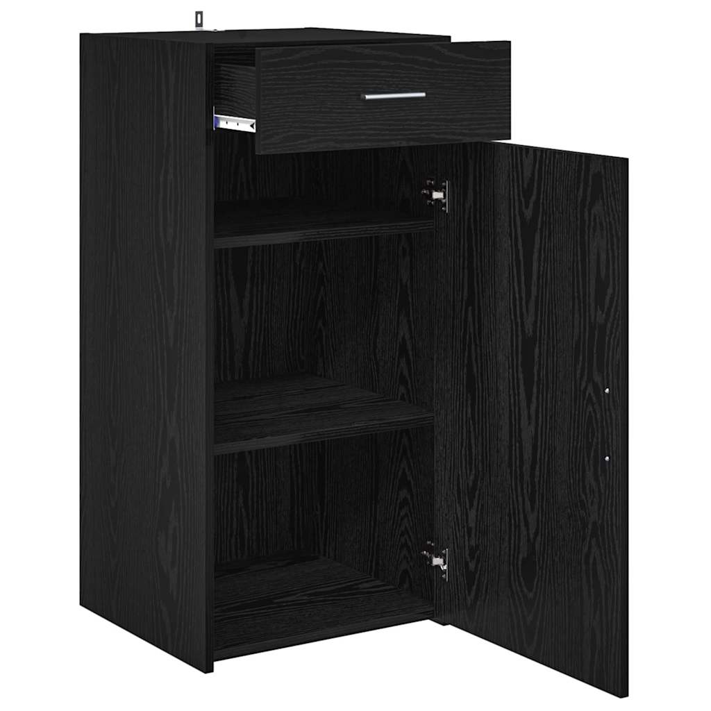 Sideboard Schwarz Eichen-Optik 42.5 x 40 x 93 cm Holzwerkstoff