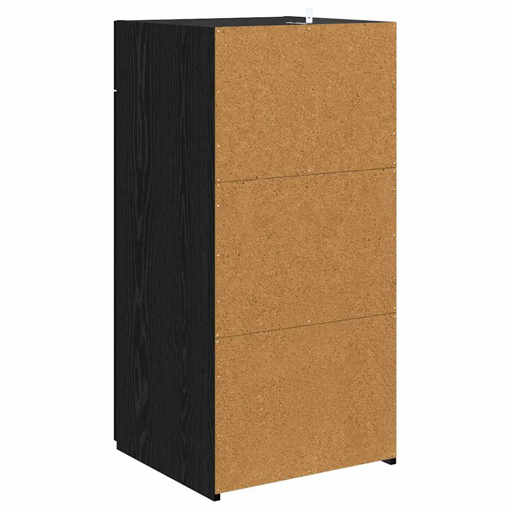 Sideboard Schwarz Eichen-Optik 42.5 x 40 x 93 cm Holzwerkstoff