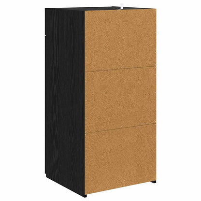 Sideboard Schwarz Eichen-Optik 42.5 x 40 x 93 cm Holzwerkstoff