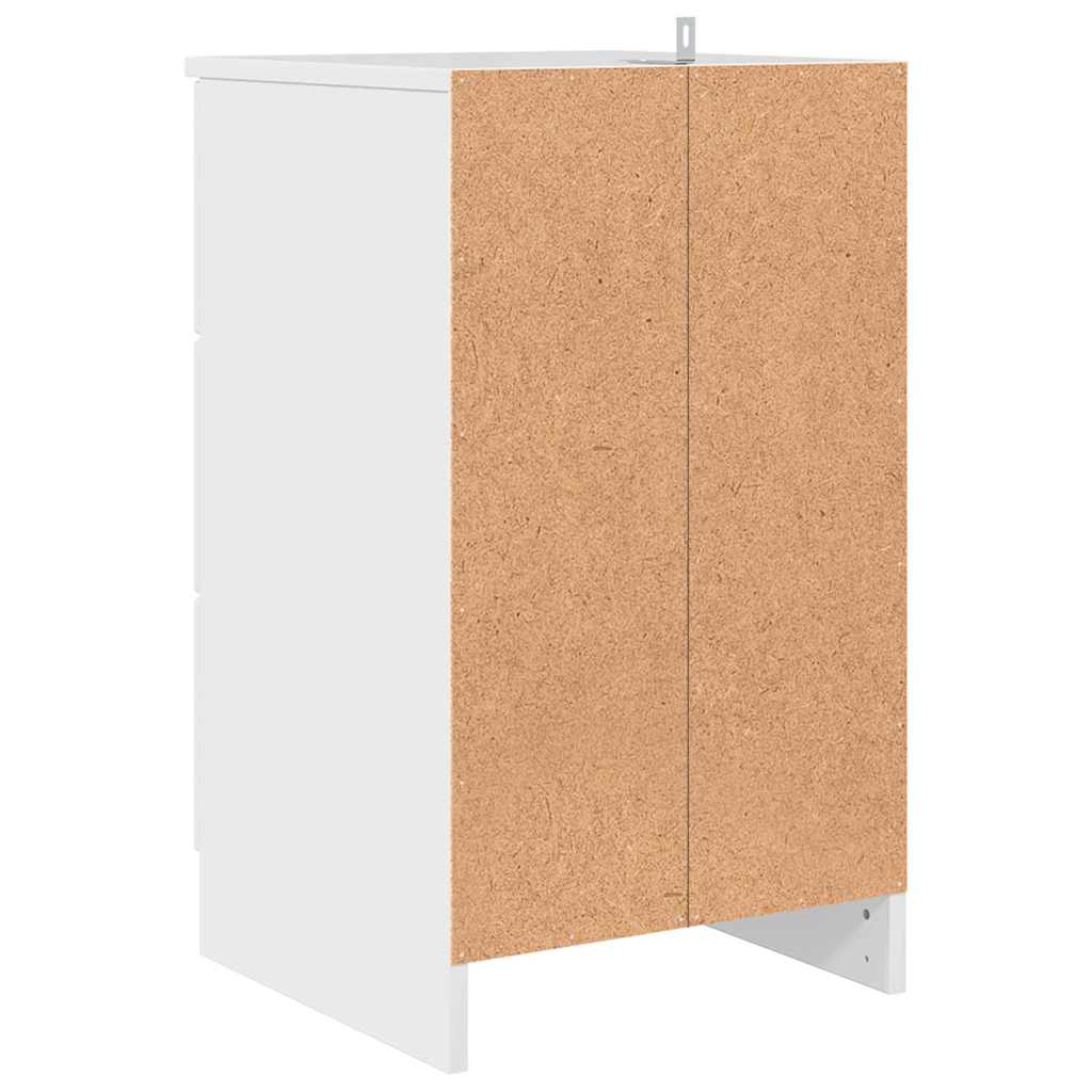 Nachttisch Hochglanz-Weiß 38 x 38 x 66 cm Holzwerkstoff