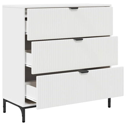 Sideboard mit Schubladen Weiß 79,5 x 33 x 82 cm Holzwerkstoff